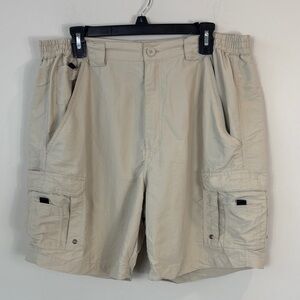 World Wide Sportsman Fishing Athletic Outdoors Men's Beige Cargo Shorts Sz 36